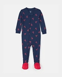 Baby Boy Lobster 100% Cotton Snug Fit 1-Piece Pajama Set - Blue