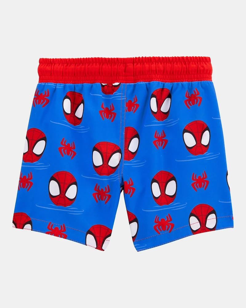 Toddler Boy Marvel™ Spider-Man Swim Trunks - Red/Blue