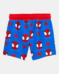 Toddler Boy Marvel™ Spider-Man Swim Trunks - Red/Blue