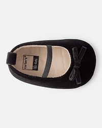 Baby Girl Bow Mary Jane Dress Shoes - Black