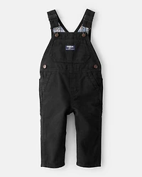 Baby Boy Herringbone Overalls - Black