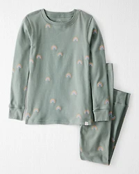 Kid Organic Cotton Pajamas in Magical Rainbow Print