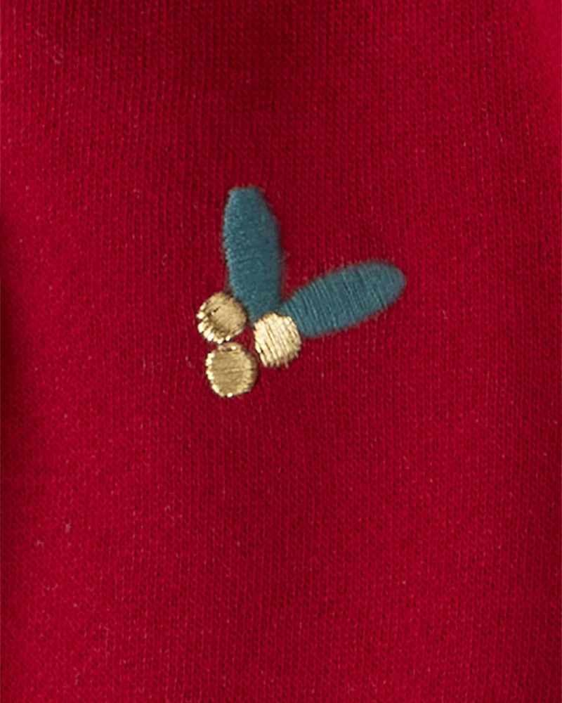 Baby Girl 3-Piece DayDream Fleece Floral Long-Sleeve Bodysuit & Pant Set - Red