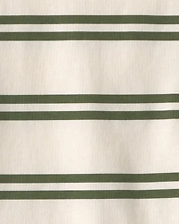 Toddler Boy Striped T-Shirt - Cream/Olive Green
