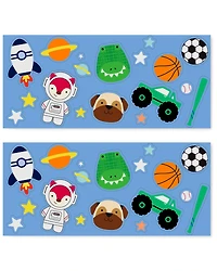 Stainless Steel Canteen Bottle With Stickers - Blue