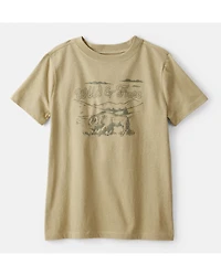 Boys Wild And Free Short-Sleeve Graphic Tee - Brown