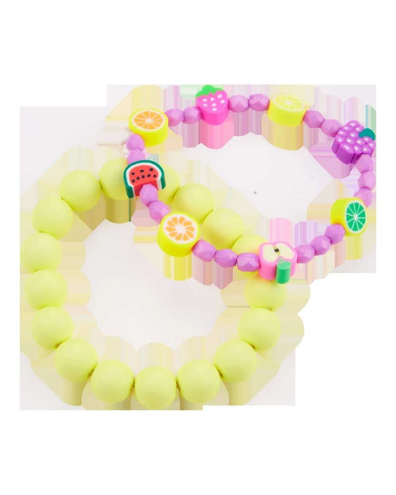 2-Pack Fruit Beaded Bracelets