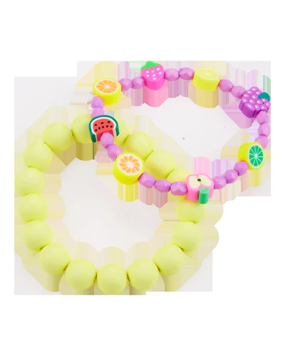 2-Pack Fruit Beaded Bracelets