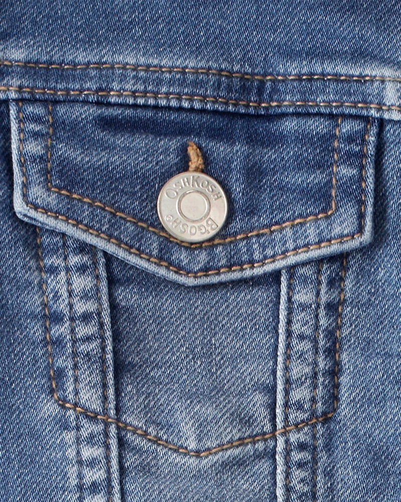 Toddler Girl Denim Jacket - Medium Wash