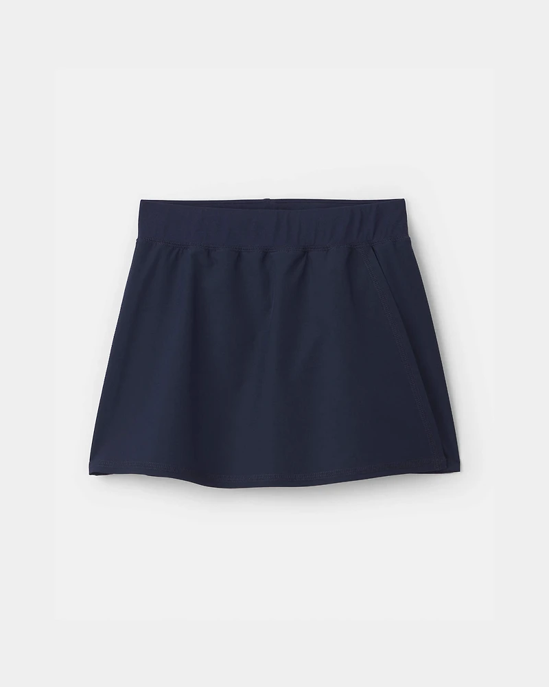 Girls 2-Pack Uniform Active Skort - Navy