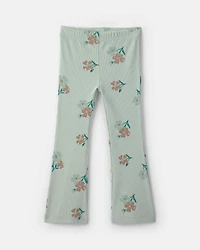 Toddler Girl Floral Long-Sleeve Top & Pant Set - Green