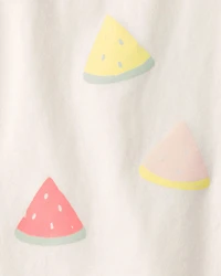 Toddler Girl Watermelon Graphic Tee - Cream