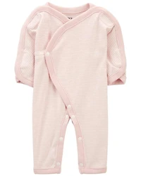 Baby Girl Preemie Striped Cotton Sleep & Play Pajamas