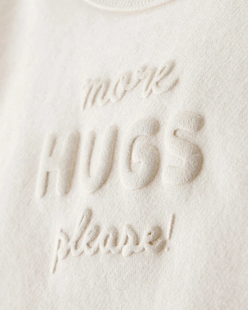 Baby Girl DayDream Fleece Hugs Pullover Sweatshirt - Cream