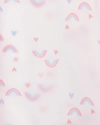 Baby Girl Rainbow Translucent Rain Jacket - Pink
