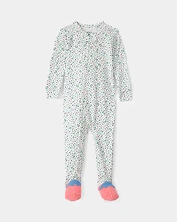Baby Girl Strawberry 100% Cotton Snug Fit 1-Piece Pajama