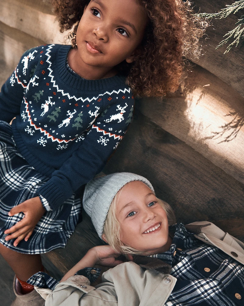 Toddler Girl Organic Cotton Flannel Dress