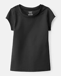 Girls Short-Sleeve Fashion Top - Black