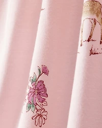 Baby Girl Deer & Floral Print PurelySoft Long-Sleeve 2-Way Zip 1-Piece Pajamas - Pink