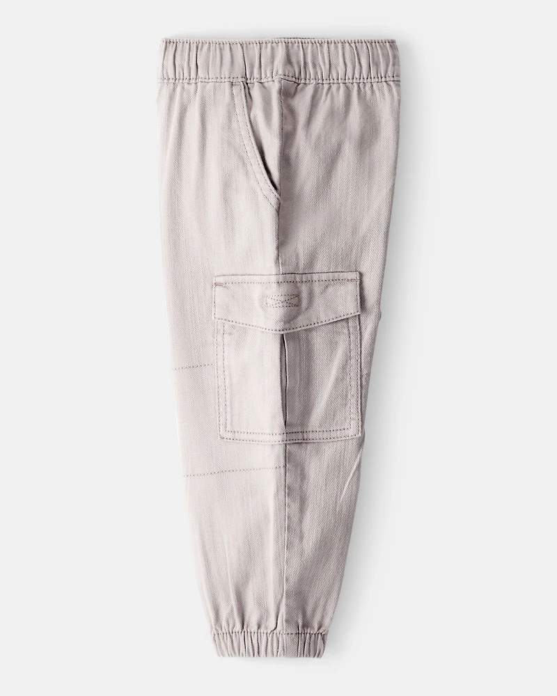 Toddler Boy Cotton Fashion Cargo Pants - Grey