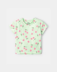 Girls Cherry Top - Green
