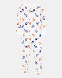 Baby Bluey Snug Fit Cotton Footie 1-Piece Pajamas