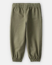 Toddler Boy  Herringbone Woven Pull-On Jogger - Green