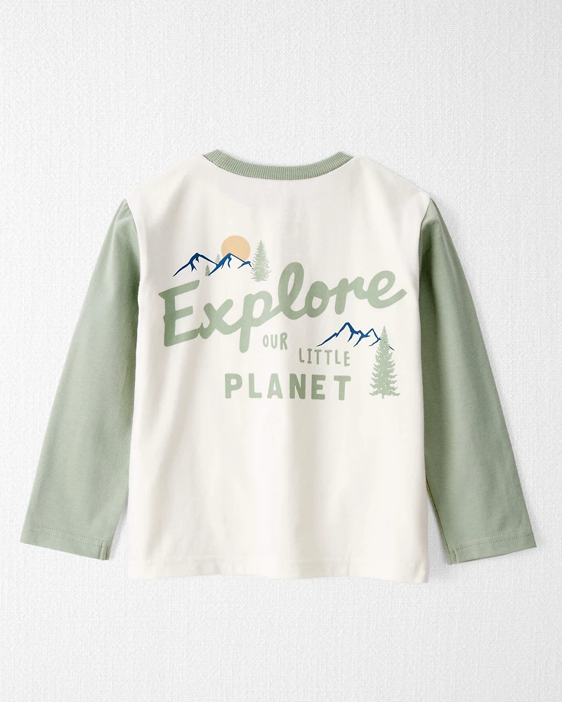 Toddler Organic Cotton Let's Explore Long-Sleeve Tee