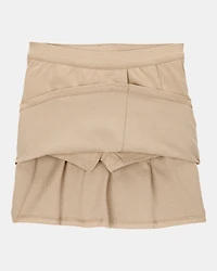 Kid 2-Pack Ponte Knit Uniform Skirts - Khaki