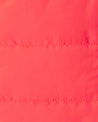 Baby Girl 3-Piece Puffer Vest Outfit Set - Red