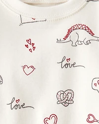Baby Organic Cotton Pajamas in Little Loves Print