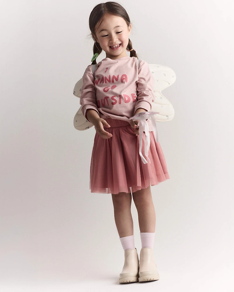 Toddler Girl 2-Pack Glitter Crown & Wand Set - Pink