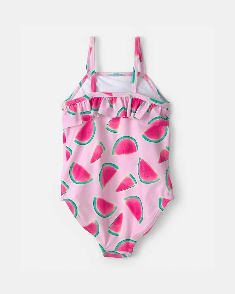 Toddler Girl Watermelon 1-Piece Swimsuit - Pink