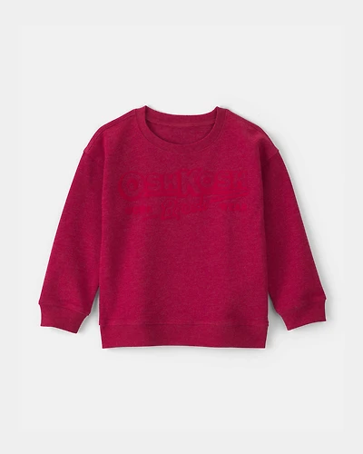 Toddler Boy OshKosh Logo French Terry Pullover Sweatshirt - Red