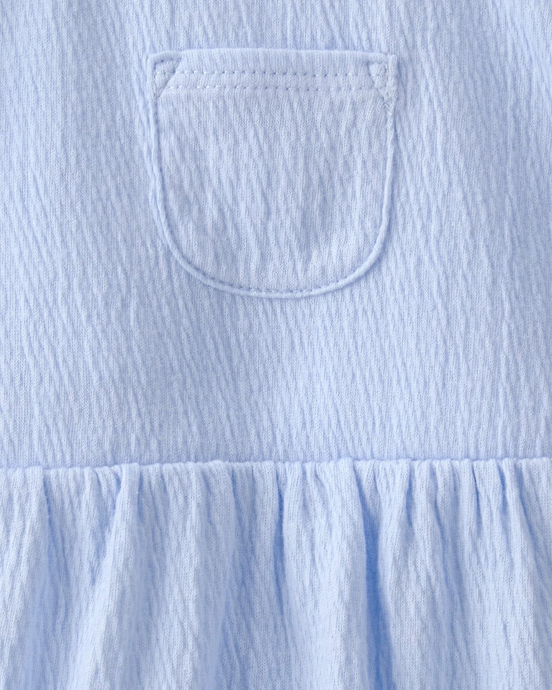 Baby Girl 2-Piece Jumper Dress Set - Blue