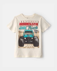 Boys Monster Truck Graphic Tee - Cream