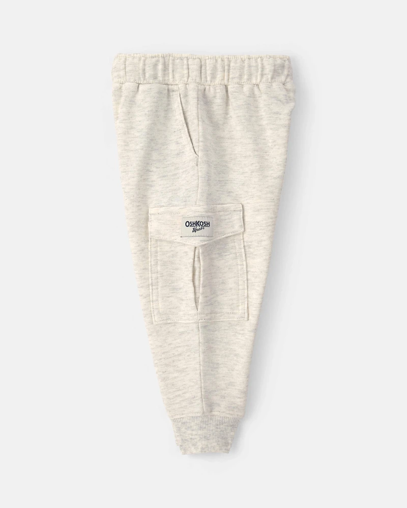Baby Boy French Terry Cargo Knit Joggers - Grey