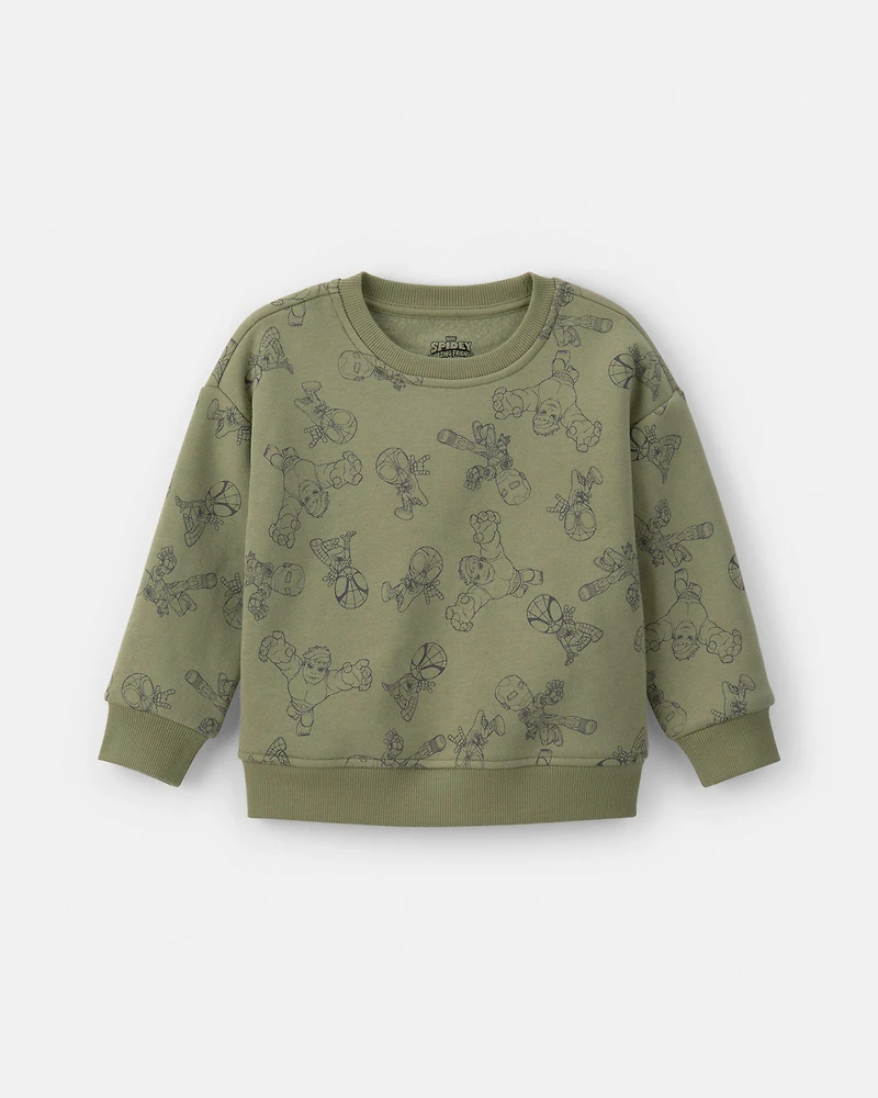 Toddler Boy 2-Piece ©Marvel Fleece Pullover Sweater & Joggers Set - Green