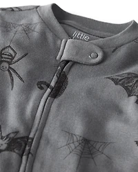 Baby Organic Cotton Sleep & Play Pajamas in Spooky Creatures Print