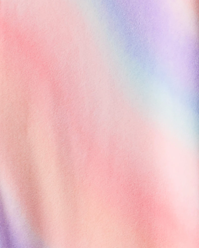 Girls Unicorn Fleece Hooded Zip-Up 1-Piece Pajama Jumpsuit - Pink