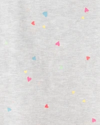 Girls Heart Top - Grey