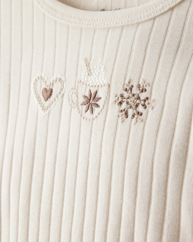 Baby Girl Long-Sleeve Top - Ivory