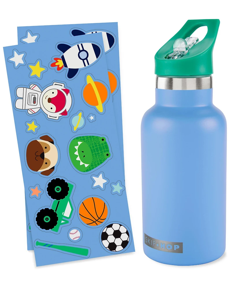 Stainless Steel Canteen Bottle With Stickers