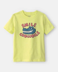 Toddler Boy Crocodile Graphic Tee - Yellow