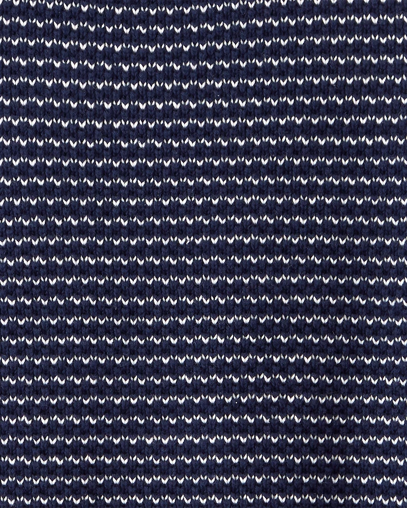 Boys Striped Cotton Long-Sleeve Sweater - Blue