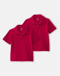Toddler Boy -Pack Uniform Piqué Polo Shirts