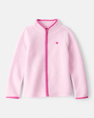 Girls Microfleece Long-Sleeve Zip-Up Jacket