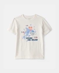 Toddler Easter Shark Graphic Tee - Ivory