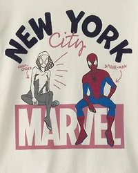 Girls ©Marvel Spiderman Graphic Tee - Cream