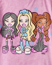 Girls Bratz Short-Sleeve Graphic Tee - Pink